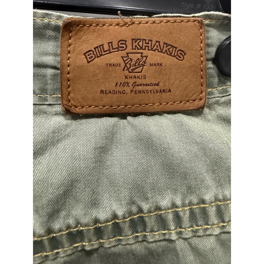 Bills Khakis Mens Pants Sage Green Olive Drab Cotton Twill USA Made 34 x 28